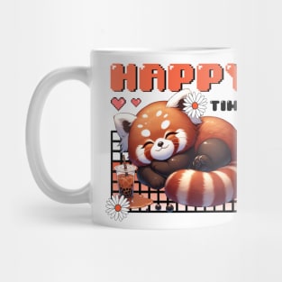 Red Panda Boba Happy time Mug